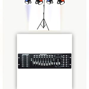 סט תאורה לד 4 פנסים RGBW + בקר DMX + סטנד – הבמה שלך מחכה