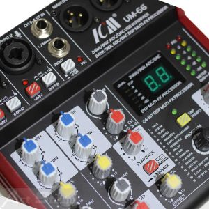 מיקסר משולב כרטיס קול USB עם אפקטים ICM UM-66