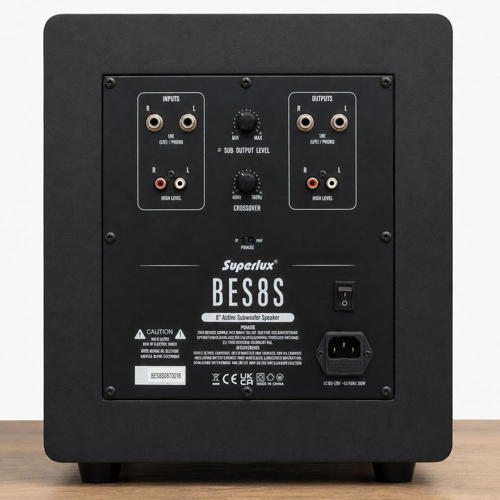 סאבוופר אולפני מוגבר 8" Superlux BES8S