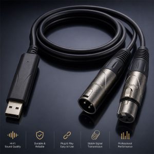 ממיר XLR ל-USB למיקרופון SoundKing BUXJM004