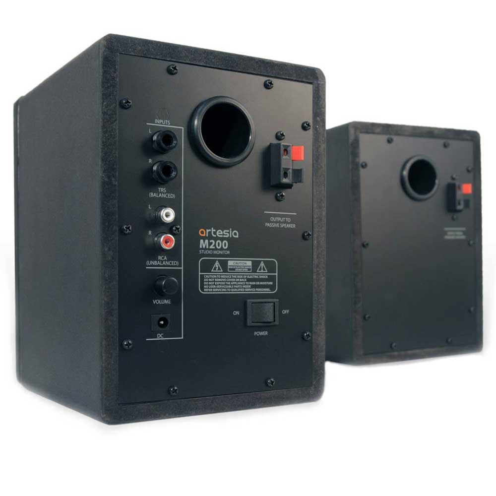 זוג מוניטורים אולפניים מוגברים 4" Artesia M200
