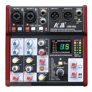 מיקסר משולב כרטיס קול USB עם אפקטים ICM UM-66