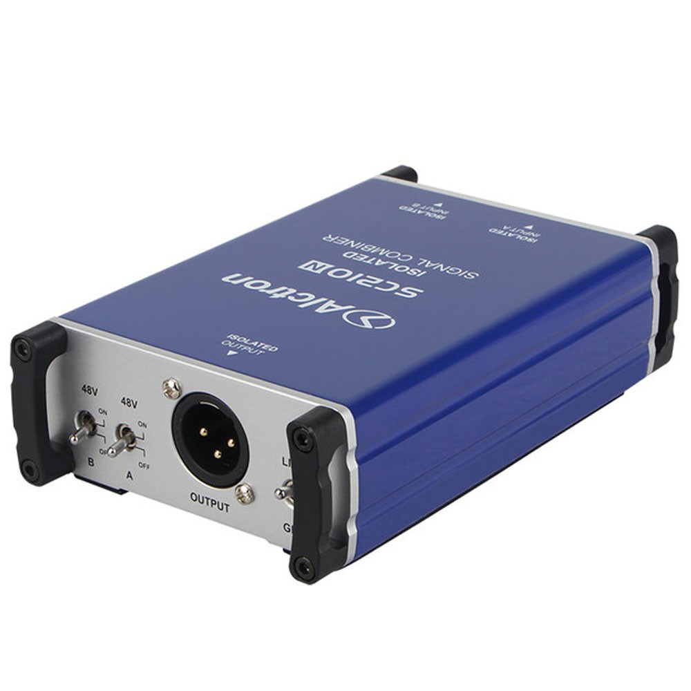 מאחד אות 2 מיקרופונים ל-1 עם שנאי בידוד Alctron SC210N