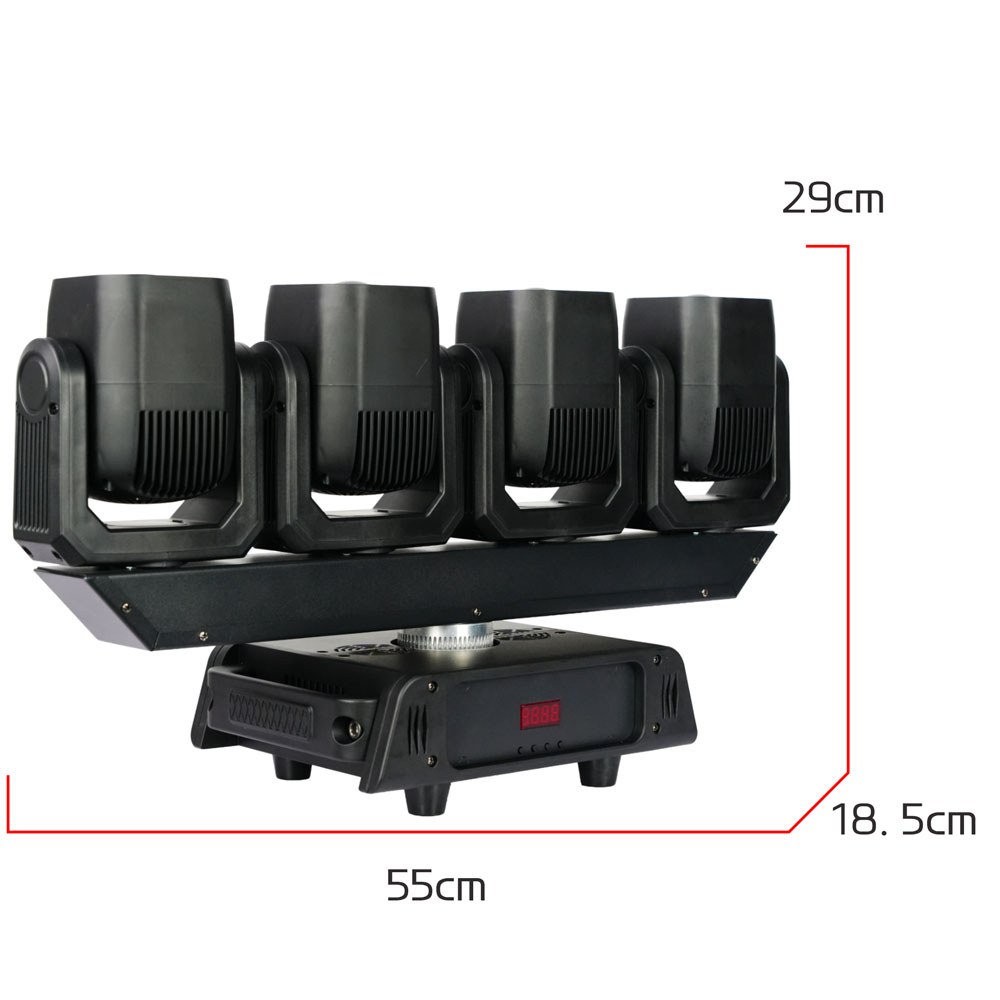 פנס Beam חכם עם 4 ראשים Apextone 4-HEADS-BEAM
