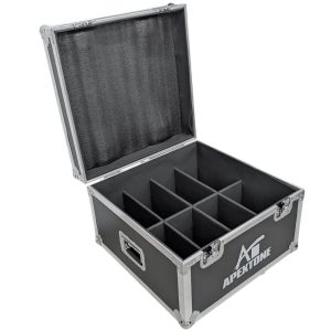 סט 8 פנסי פאר לד 18x10W 4in1 עם קייס Apextone L 18 4in18 + CASE
