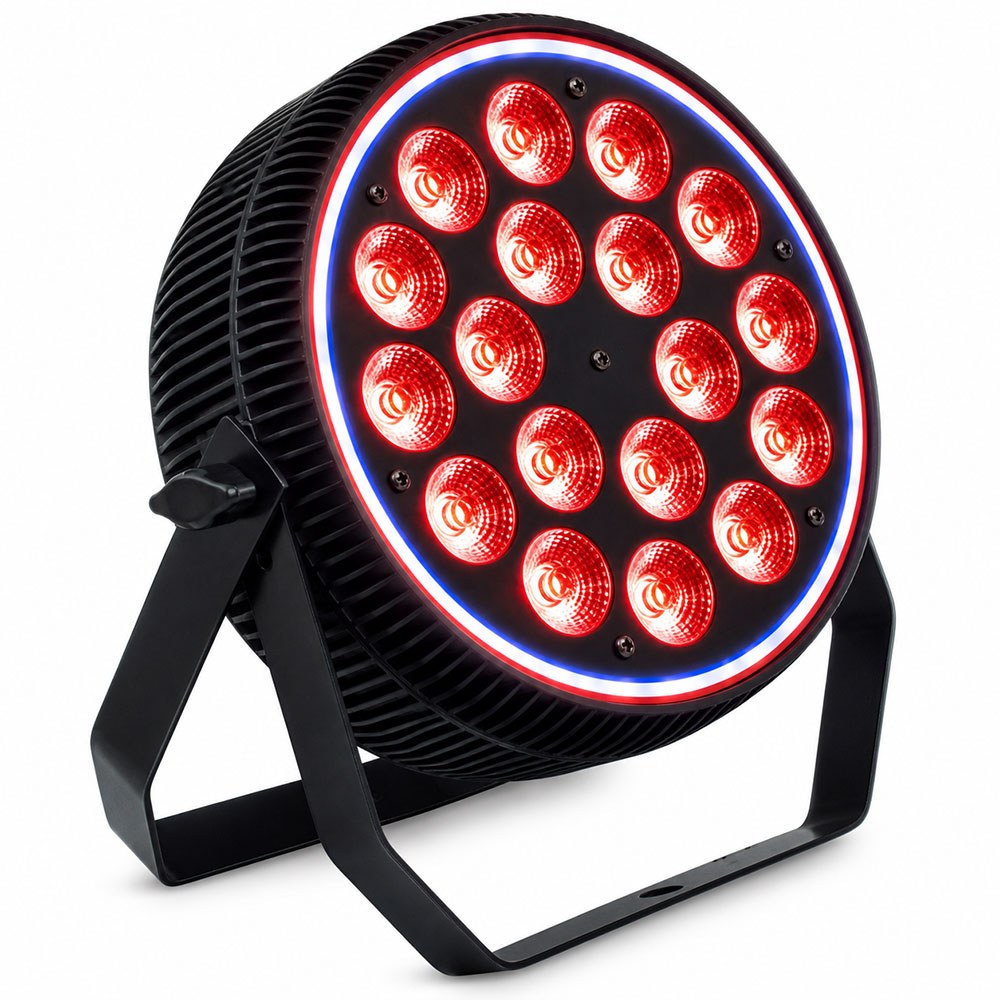 פנס פאר לד 18x10W 5in1 עם טבעת לד Apextone L 18-5-RING