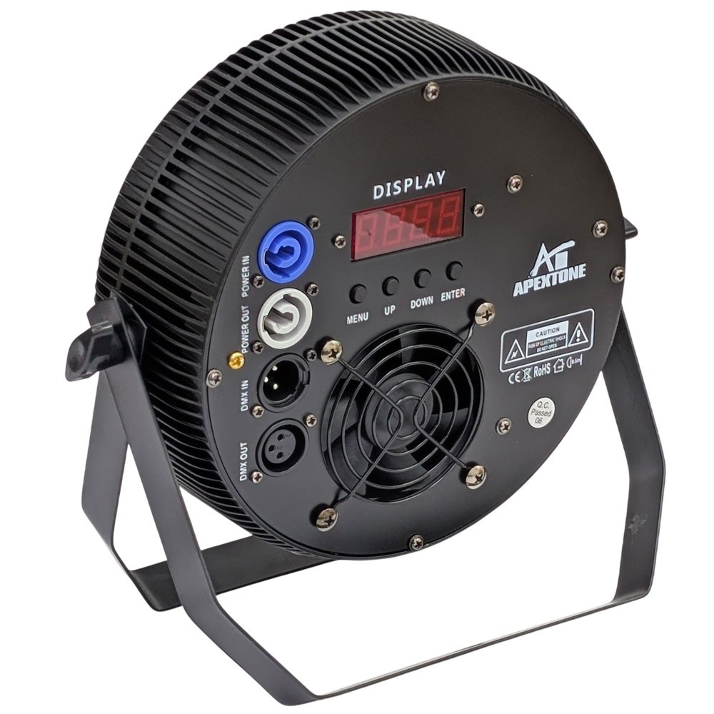 פנס פאר לד 18x10W 5in1 עם טבעת לד Apextone L 18-5-RING