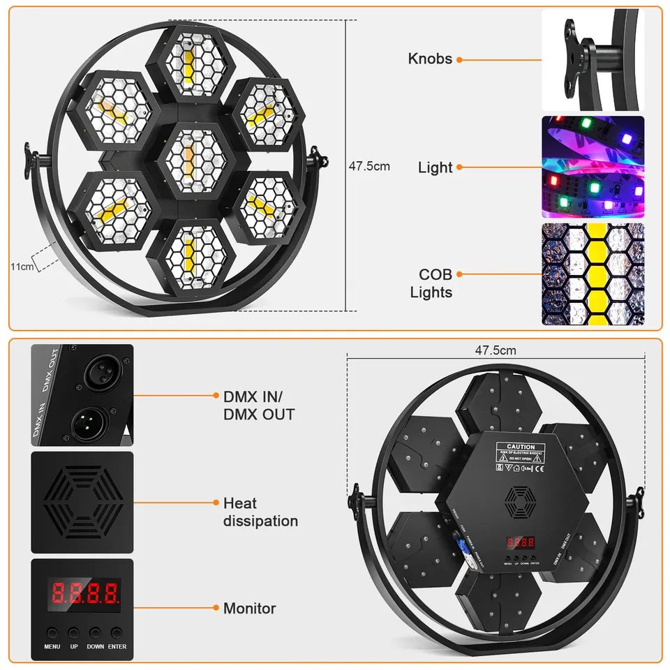 פנס Mini Portman עם 7 הילות Hexa Apextone L MINI PORTMAN