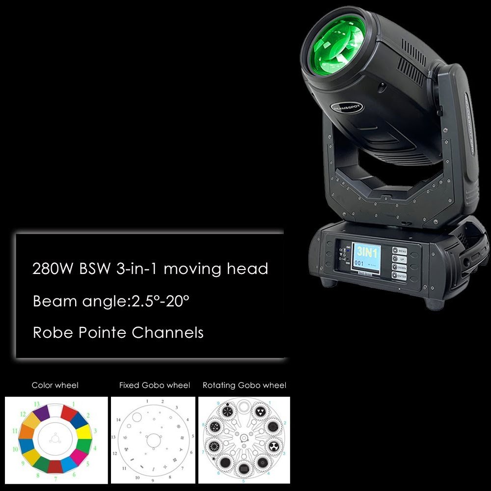 ראש נע Beam-Spot-Wash 10R Apextone RBE 280 BSW