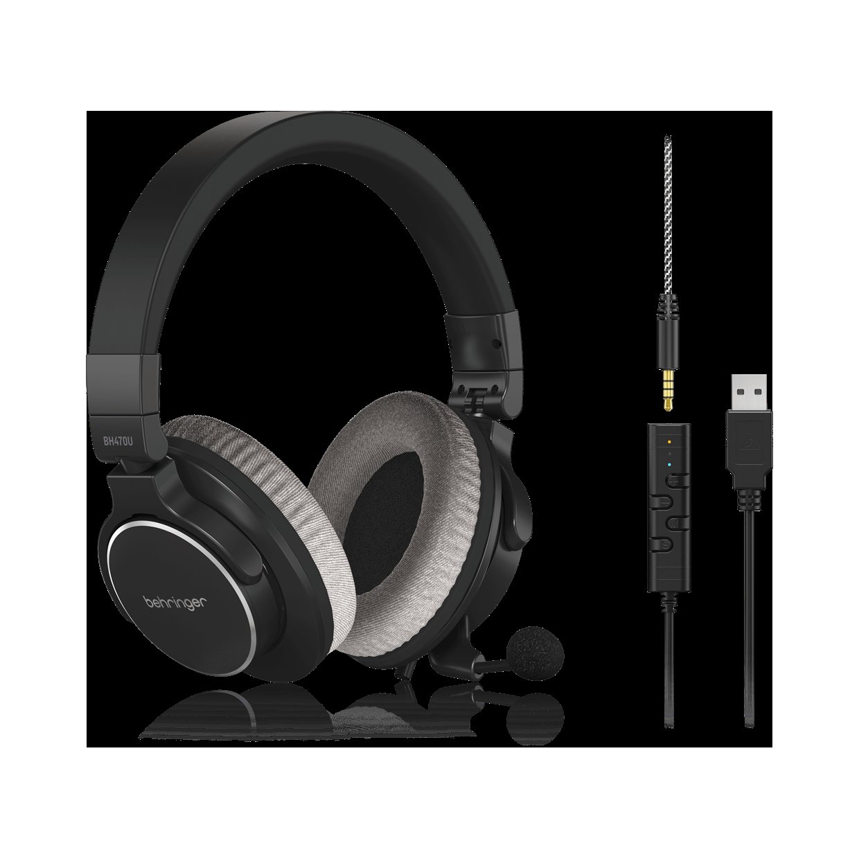 אוזניות USB עם מיקרופון נתיק Behringer BH470U