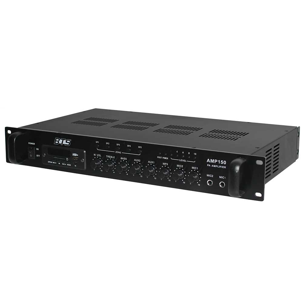 מגבר כריזה 150W 5 אזורים BTS AMP150 BT