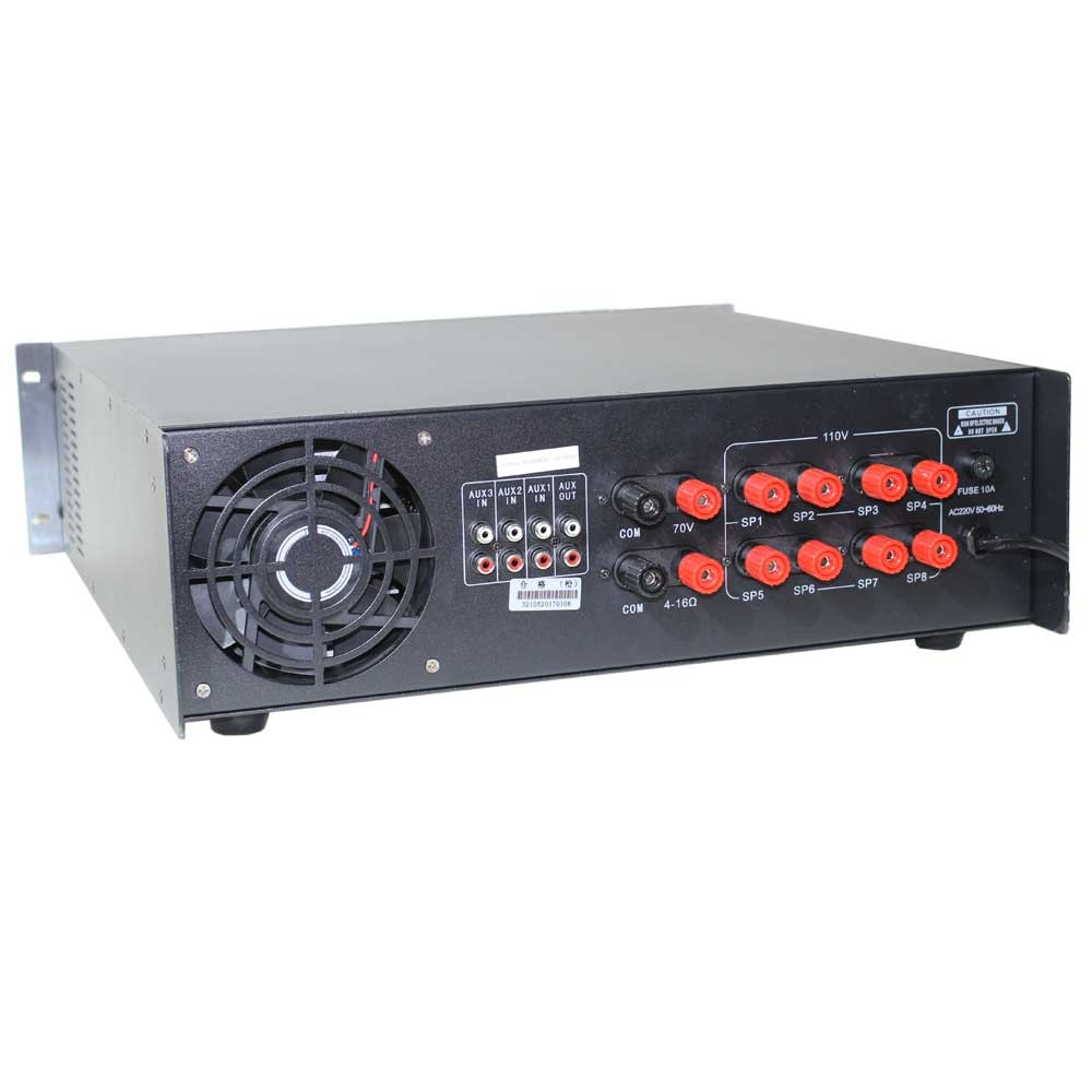 מגבר כריזה 1500W 8 אזורים 100V BTS AMP1500W-8Z