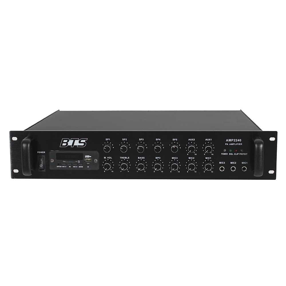 מגבר כריזה 240W 5 אזורים BTS AMP2240 BT
