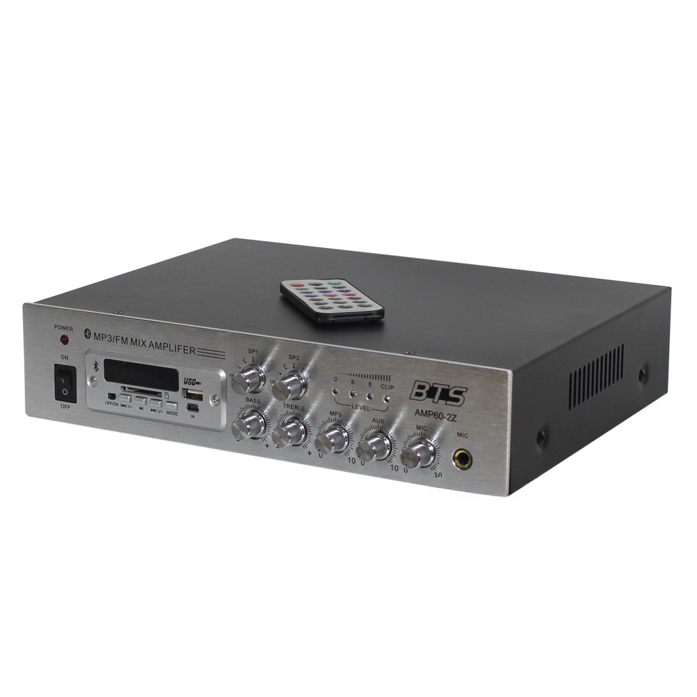 מגבר כריזה 60W 2 אזורים BTS AMP60-2Z