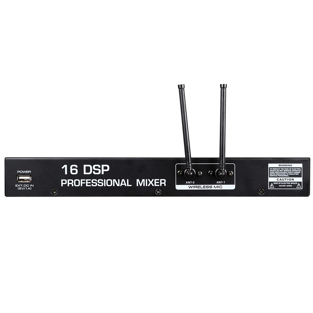 מיקסר 6 ערוצים עם זוג מיקרופונים אלחוטיים UHF BTS MIX UH-510