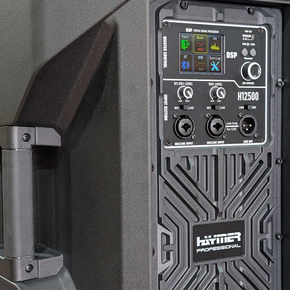 רמקול מוגבר 12" 500W RMS עם DSP ו-Bluetooth Haymer H12500