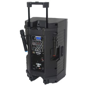 רמקול מוגבר נטען 15" עם 2 מיקרופונים אלחוטיים Haymer PAW15 UHF
