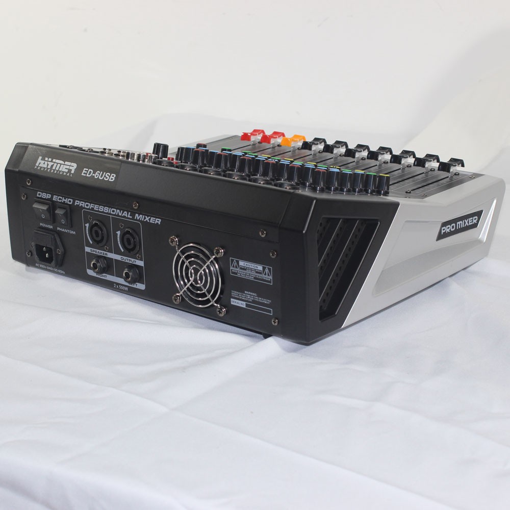 מיקסר מוגבר 7 ערוצים 2×300W Haymer PMIX ED6