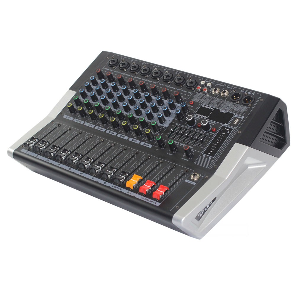 מיקסר מוגבר 9 ערוצים 2×350W Haymer PMIX ED8