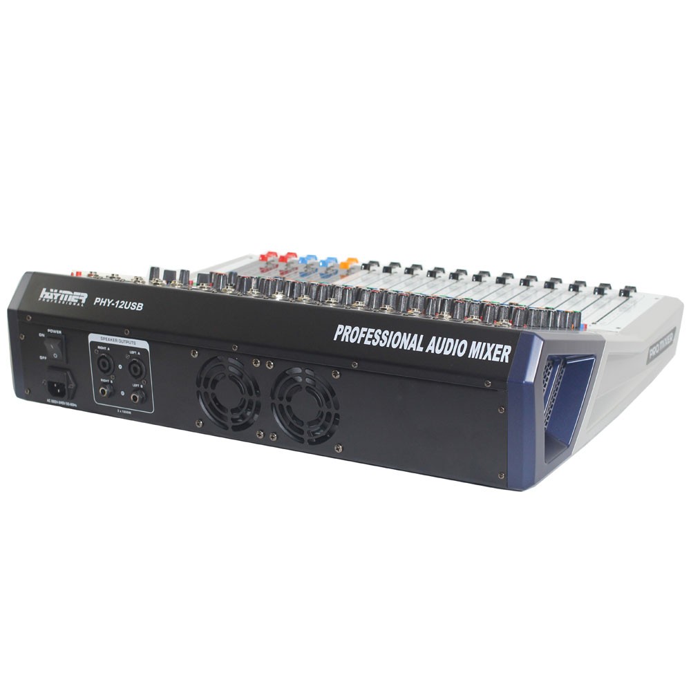 מיקסר מוגבר 12 ערוצים 2×500W Haymer PMIX PHY12