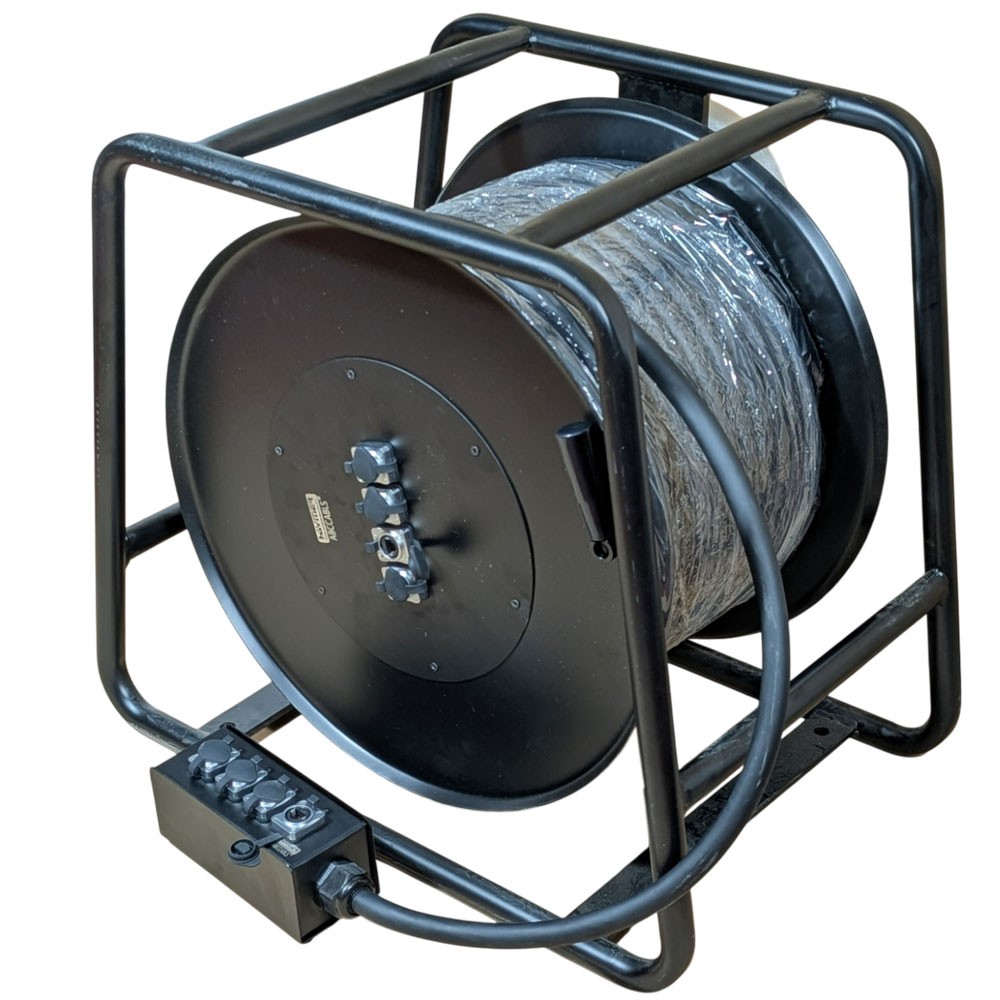 מולטיכבל רשת Cat6a 4 ערוצים 60 מ' עם גלגלים Haymer Pro CAT6-4Ch-60m-B