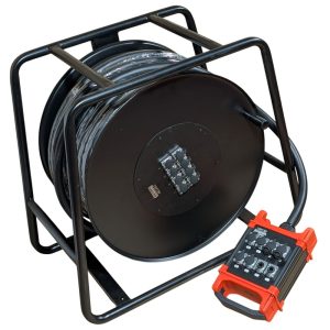 מולטיכבל רשת Cat6a‏ 8 ערוצים 60 מ' עם גלגלים Haymer Pro CAT6-8Ch-60m-B