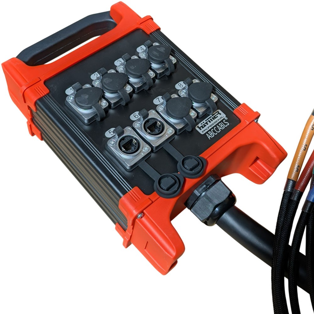 מולטיכבל רשת Cat6a 8 ערוצים 60 מ' עם גלגלים Haymer Pro CAT6-8Ch-60m-B