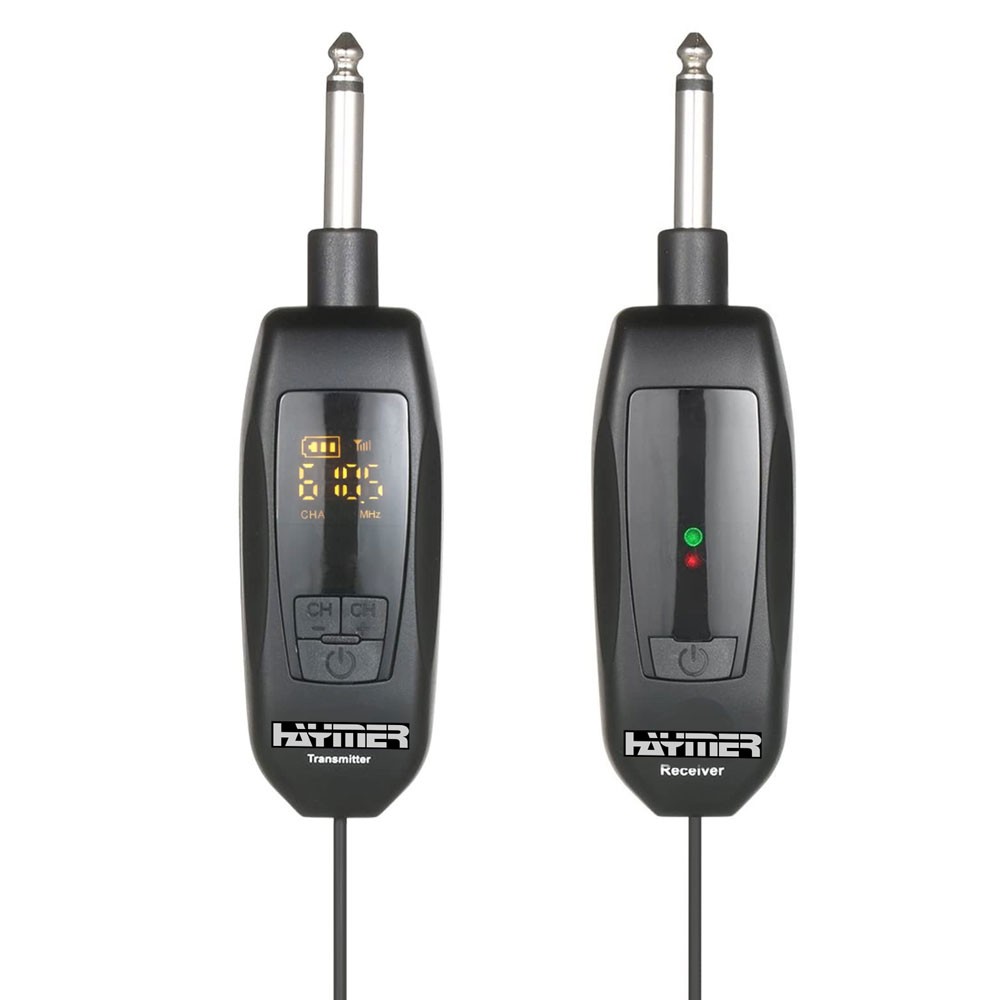 משדר ומקלט אלחוטי UHF בחיבור 6.35 מ"מ Haymer UH-2 GT