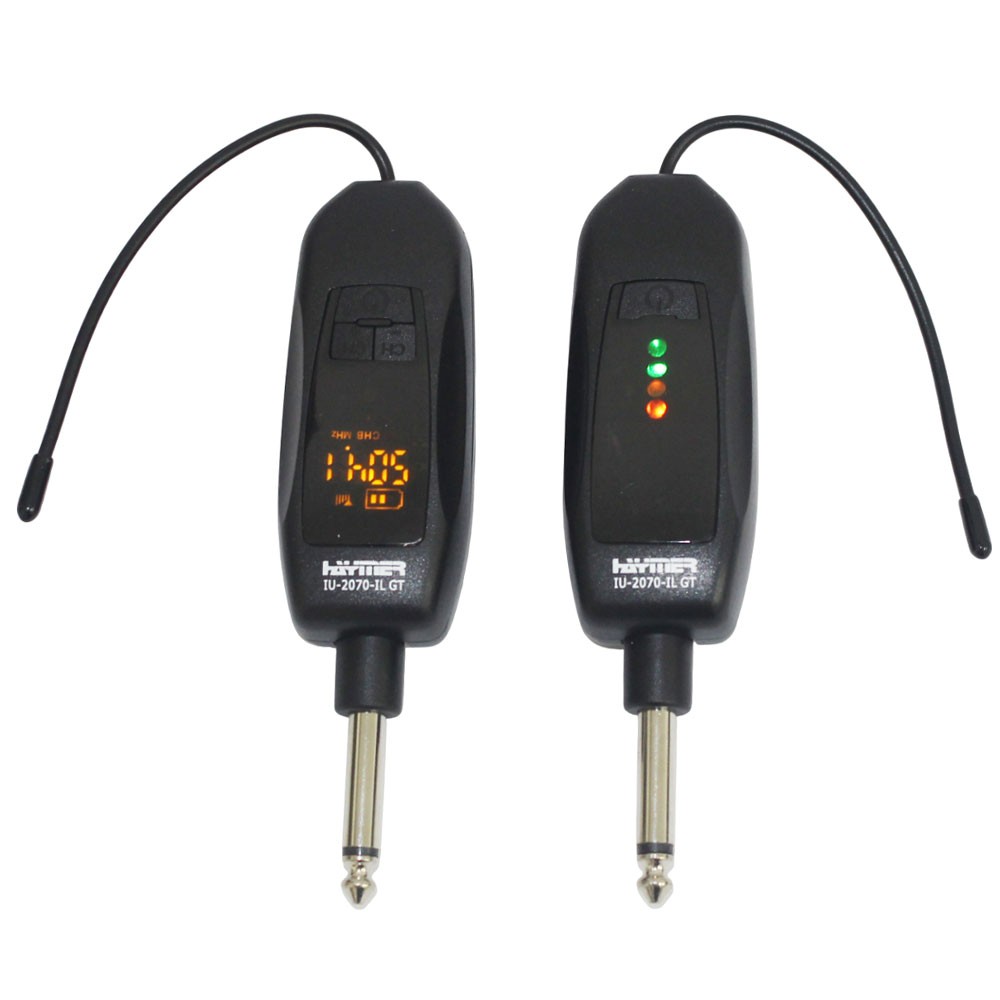 משדר ומקלט אלחוטי UHF בחיבור 6.35 מ"מ Haymer UH-2 GT