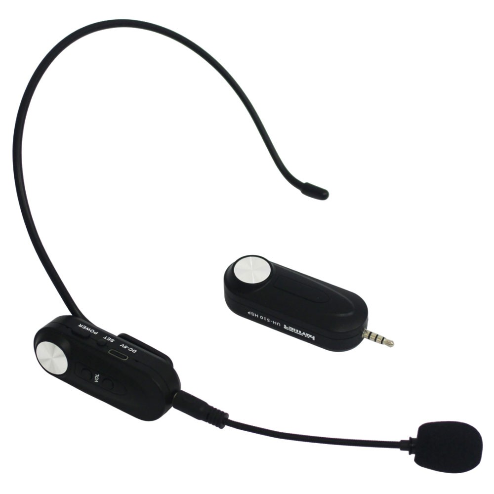 מיקרופון ראש אלחוטי UHF נטען Haymer UH-510 HSP