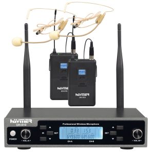 זוג מיקרופוני ראש אלחוטיים UHF Haymer UH-511-H