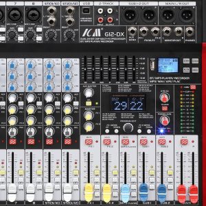 מיקסר 12 ערוצים עם אפקט כפול, USB ו-Bluetooth ICM G12-DX