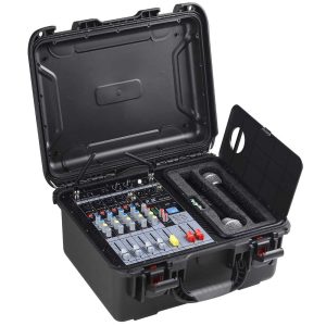 מיקסר מוגבר 600W עם 2 מיקרופונים אלחוטיים ICM SM-210P