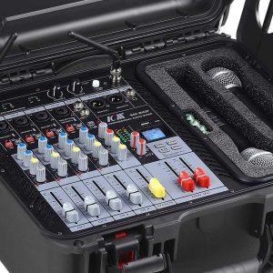 מיקסר מוגבר 600W עם 2 מיקרופונים אלחוטיים ICM SM-210P