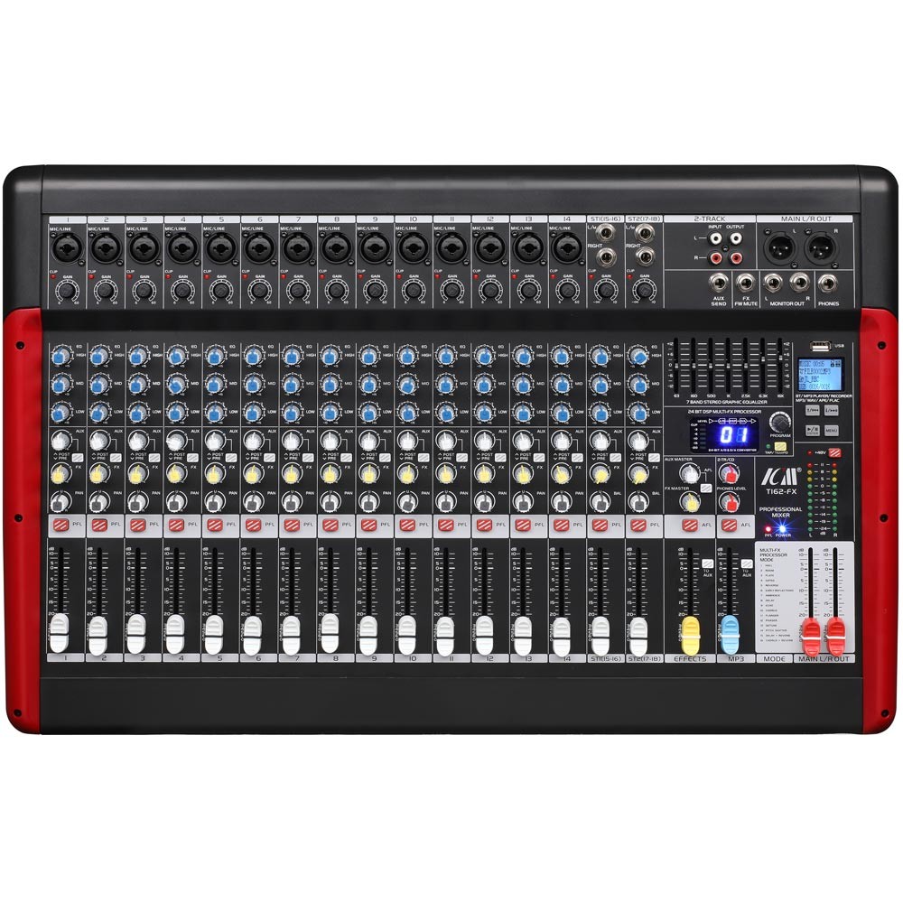 מיקסר 14 מונו + 2 סטריאו עם אפקטים ו-Bluetooth ICM T162-FX