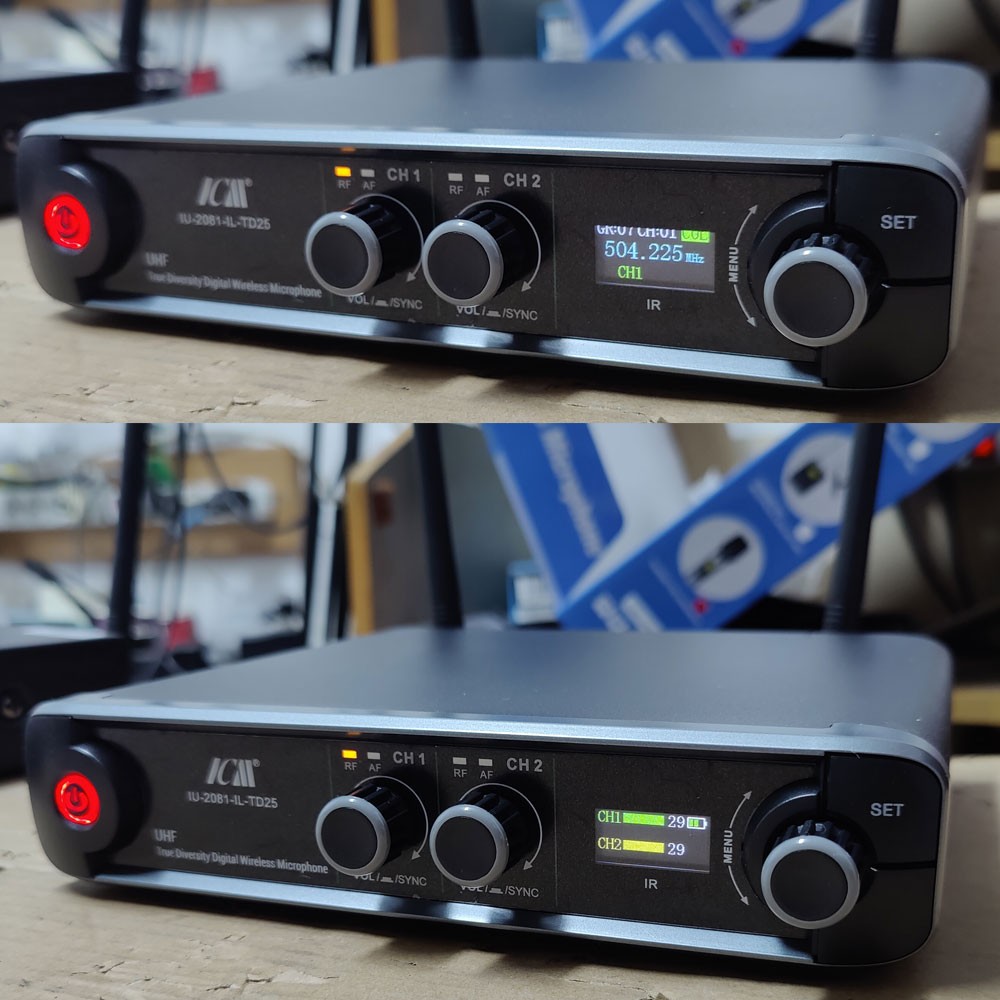 זוג מיקרופונים אלחוטיים ידניים True Diversity ICM TD IU-2068