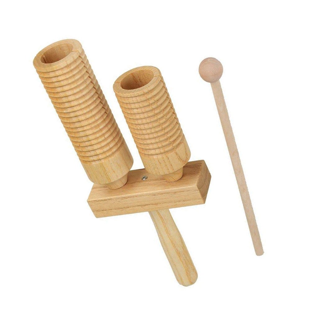אגוגו עץ עם מקל Jinbao G5-2 W.Agogo