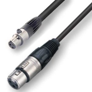 כבל מיני XLR ל-XLR 3 מ' Kempton miniXLR-XLR