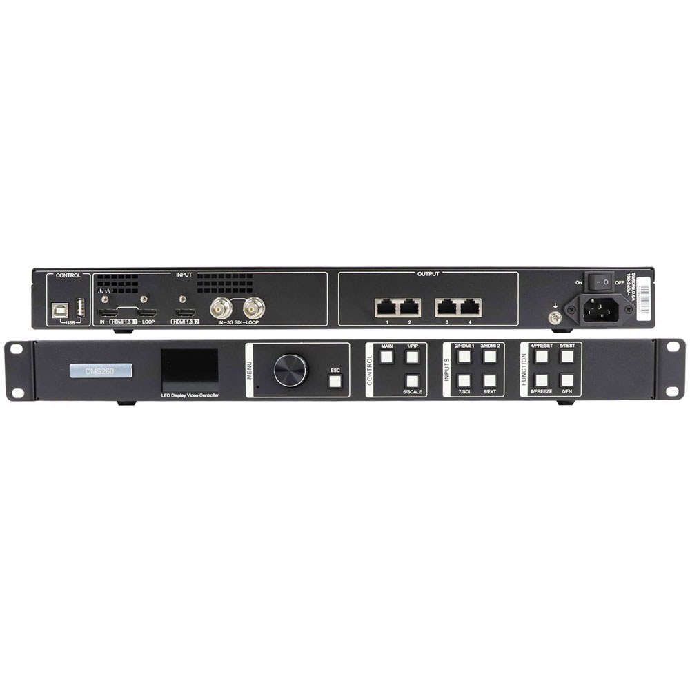 בקר משולב למסכי לד עם 4 יציאות רשת NovaStar CMS260