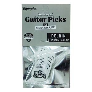 10 מפרטים Delrin לגיטרה 1.14 מ"מ Olympia OL OGP-DST/114WH