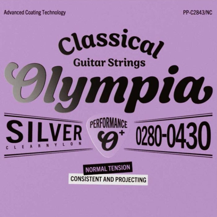סט מיתרי ניילון שחורים לגיטרה קלאסית Olympia OL PP-C2944/HB