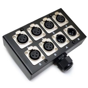 קופסת התקנה עם 8 שקעי XLR Roxtone BOX-8+XLR