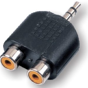 מפצל 2 × RCA נקבה ל-3.5 מ"מ זכר Roxtone RA044