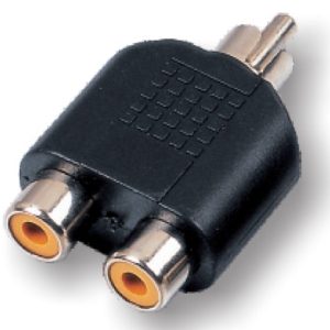 מפצל 2 × RCA נקבה ל-RCA זכר Roxtone RA046