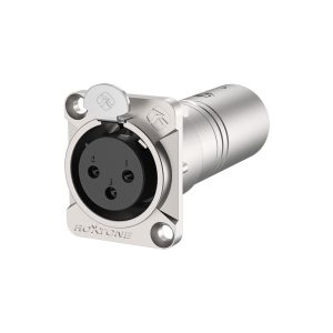 מחבר מעבר XLR נקבה לזכר לפאנל, 6 ס"מ Roxtone RA3XFMD