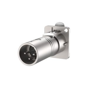 מחבר מעבר XLR נקבה לזכר לפאנל, 6 ס"מ Roxtone RA3XFMD