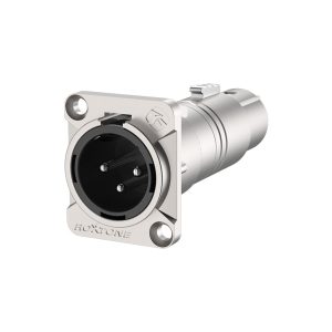 מחבר מעבר XLR זכר לנקבה לפאנל, 6 ס"מ Roxtone RA3XMFD