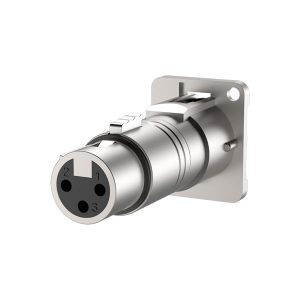 מחבר מעבר XLR זכר לנקבה לפאנל, 6 ס"מ Roxtone RA3XMFD