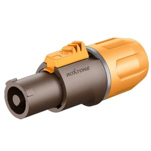 תקע PowerCON מוגן מים לכבל, חום Roxtone RAC3FCI-WP