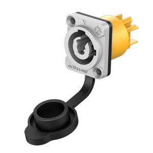 שקע PowerCON מוגן מים לפאנל, לבן Roxtone RAC3MPO-WP